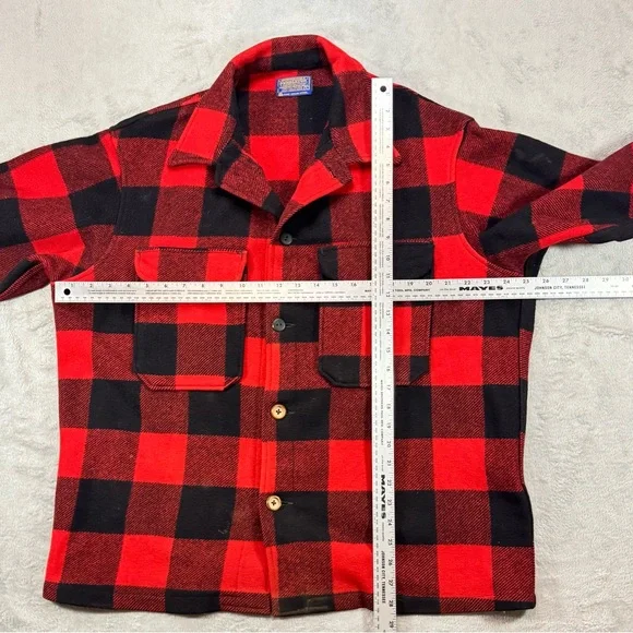 Vintage 60's 70's Mackinaw Pendleton Jacket Size Large Buffalo